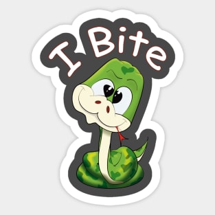 Snake with Badass face Sticker